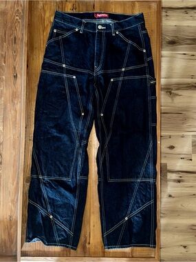 Supreme | Jeans | Supreme Washed Regular Star Logo Jeans | Poshmark